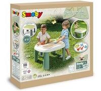 Smoby Life - Table Sable et Eau - 2 Bacs Amovibles, Pelle, Râteau, Bateau, Moules à Sable - Jouet pour Utilisation Extérieure - Matière Recyclée - A Partir de 18 Mois - Fabrication Française