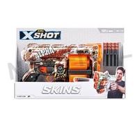 ZURU - XSHOT - Pistolet Skins Dread - 12 FLECHES en Mousse - 36517