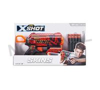 ZURU Pistolet flèches mousse XSHOT Skins Flux – 8 flèches – Tire jusqu'à 27 m – Coloris aléatoire