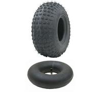 Jeu de pneus - PARNELLS - 145/70-6 - Caoutchouc - Compatible ATV 50cc-110cc - Noir