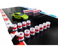 Jeu de pneus pour Carrera Hybrid - Kit d'obstacles - Accessoires de circuit - Barrière pour fente de voiture de course