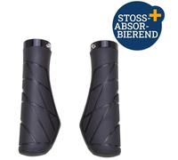 Jeu de poignées de vélo antidérapantes Ergo-Grip 135 mm noires