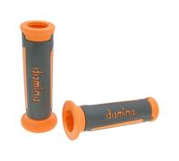 Jeu de poignées Domino A350 On-Road gris anthracite / orange avec extrémités ouvertes