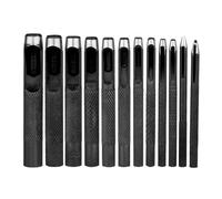 jeu de poinçons creux, 5/6/12 pièces Poinçons à trou creux tige ronde en acier au carbone for le travail du cuir(6pcs)