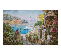 Jeu de points de croix Panna "A la mer du sud" 45,5x29cm, modèle de comptage
