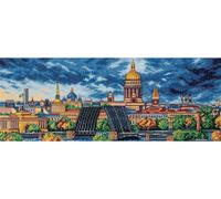 Jeu de points de croix Panna "Demain à Saint-Pétersbourg" 36,5x14cm, modèle de comptage