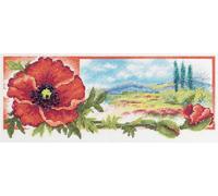 Jeu de points de croix Panna "La couleur rouge de l'aube" 27x11cm, modèle de comptage