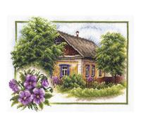Jeu de points de croix Panna "L'été au village" 26x20cm, motif de comptage
