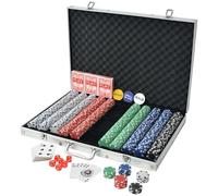 Jeu de Poker 1000 Jetons en Aluminium - Kit de Poker Casino Professionnel pour Texas Hold'em, Homegame et Tournois - Durable et Haute Qualité