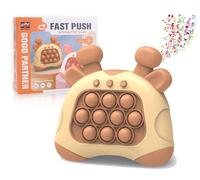 Jeu de Pop électronique FaJoek Push Bubble Fidget Toys, Jeu Fidget Électronique,Pop It Fidget Toy, Jeu Puzzle Pop-It,Jeu Quick Push, Jeu Pop Portable, Jouets Sensoriels Pop It Fidget (Brown)