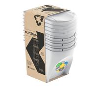 Prosperplast Set 4 x 25 l poubelle de recyclage SORTIBOX - ashen