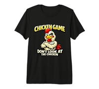 Jeu de Poulet Don't Look At The Chicken Drôle T-Shirt Haut de Gamme