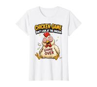 Jeu de Poulet, ne Regardez Pas Le Poulet - Blague Amusante T-Shirt Graphique avec Valeur
