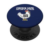 Jeu de poulet : Ne regardez pas le poulet PopSockets PopGrip Adhésif
