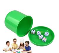Jeu de pour dés - Jeu de dés - Jeu de dés | Gobelet agitateur à dés avec 5 dés pour Jeu de dés de fête, Jeux de dés pour Famille, Jeu de Verres à dés
