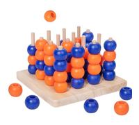 Jeu de Puissance 4 | Jeu Stratégique en Bois 3D | Casse-Tête Stimulant pour Voyages Fête d'anniversaire Soirée Familiale École