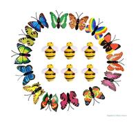 Jeu De Punaises Décoratives En Acier M17f, 40 Pièces/Paquet, Design Créatif À Thème Papillon Abeille 3d Pour Afficher Des Fichiers Photo, Affiche De Carte Postale