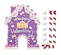 Jeu de putt de Noël - Ensemble de golf pour la Saint-Valentin, bâtons et balles de canne en bonbons, activité de fête en intérieur, kit de jouets festifs | La conception créative garantit