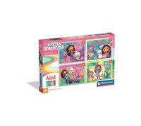 Jeu de puzzle 4 en 1 CLEMENTONI Gabby's Dollhouse 12 16 20 24 pièces 19 x 14 cm multicolore
