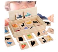 Jeu de Puzzle Assorti de l'ombre en Bois, façonne des Jouets d'ombre pour Les Enfants, Un Puzzle de Forme, Une activité de développement cognitif interactif de l'enfant Parent pour Les Enfants (1)