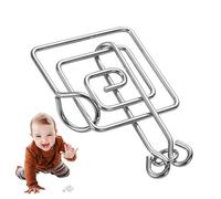 Jeu de puzzle casse-tête en métal - de fil de déconstruction flexible en 8 pièces, jeu de résolution de problèmes avec des astuces magiques pour le test de QI | Jouet éducatif pour att