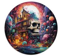 Jeu de Puzzle de 1000 pièces, Puzzles circulaires Death Abode, pour Adultes et Enfants à partir de 12 Ans Puzzles en Carton Jeu éducatif 。 Taille : 67,5 x 67,5 cm.