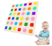 Jeu de puzzle de bloc de couleur, puzzle de bloc de bois | Jouet d'appariement de jeu de puzzle | Jouet interactif pour le tri des couleurs, jouet éducatif amusant pour l