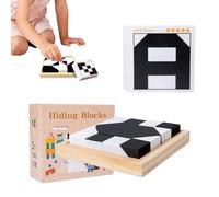 Jeu De Puzzle De Blocs Cachés, Jeux Cubes éducatifs en Noir Et Blanc, Entraînement Ludique Réflexion, Jeus Société Interactif, Convient Adolescents Et Adultes