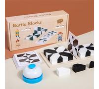 Jeu De Puzzle De Blocs Cachés | Puzzle À Motif Géométrique Cachés | Contient 32 Blocs De Construction, 40 Cartes Défi Et Un Buzzer | pour Développer Ses Compétences, Stimuler Sa Logique