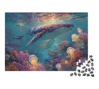 Jeu de Puzzle éducatif sur Le Monde sous-Marin de la Vie Marine, idéal pour Le Divertissement en Famille, très intéressant et Difficile, 1 000 pièces (75 x 50 cm)