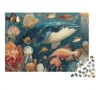 Jeu de Puzzle éducatif sur Le Monde sous-Marin de la Vie Marine pour Adultes de 12 Ans et Plus, adapté au Divertissement en Famille, 1 000 pièces (75 x 50 cm)
