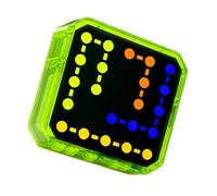 Jeu de puzzle électronique portable avec 3 modes et LED, Green | 500 défis de connexion, commandes physiques par boutons latéraux, jeu portable pour les joueurs et les adultes lors