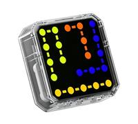 Jeu de puzzle électronique portable avec 3 modes et LED, White | 500 défis de connexion, commandes physiques par boutons latéraux, jeu portable pour les joueurs et les adultes lors