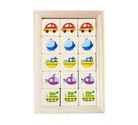 Jeu de Puzzle en Blocs de Bois - Jouet Éducatif De Mise en Paire avec Cartoon - Casse-Tête en Bois Intelligent - pour Et Famille Formation en Classe Développement De La Logique Jardin D'