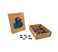 Jeu De Puzzle En Bois 2 En 1 Phénotype Paon - 132 Pièces - Dans Boîte En Bois