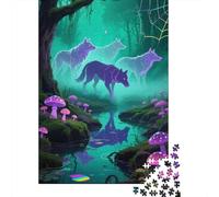 Jeu De Puzzle en Bois Éducatif 1000 Pièces - Loup | pour Stimuler L'Imagination des Adolescents Et Adultes | Apprendre en S'amusant
