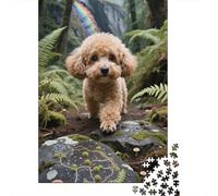 Jeu De Puzzle en Bois Éducatif 1000 Pièces - Poodle Teacup | pour Stimuler L'Imagination des Adolescents Et Adultes | Apprendre en S'amusant