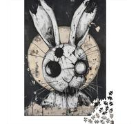 Jeu De Puzzle en Bois ÉduChatif 1000 Pièces - Lapin | pour Stimuler L'Imagination des Adolescents Et Adultes | Apprendre en S'amusant