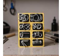 Jeu De Puzzle en Métal - 24 Pièces en Acier Au Carbone Haut, Hommes Teasers Cerveau Interactifs, Femmes, Adolescents | Amusement pour La Famille, Construire des Compétences De Résolution