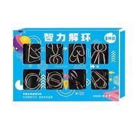 Jeu de Puzzle en Métal, 8 pièces Disentanglemen Iron Link Unlock Interlock Game - Mind Logic Game Test Toy, Unlock Interlock Game Puzzle Smooth Test