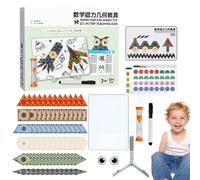 Jeu De Puzzle Géométrique - Puzzle Éducatif, Blocs De Motifs Magnétiques Créatifs, Jouet d'apprentissage des Mathématiques, Activité Pratique pour Les | Aide Pédagogique STEM Amusante pour Les