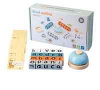 Jeu de puzzle interactif parent-enfant en bois pour l orthographe anglaise des enfants ensemble apprentissage précoce la reconnaissance et le développement compétences lecture avec cartes cloches