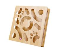 Jeu de puzzle interactif pour chat | Boîte de divertissement à griffer - Avec boule cloche Jouet interactif pour chat | Pour chiens chiots Jeu d'exercice pour petites moyennes grandes races
