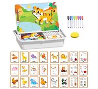 Jeu De Puzzle Magnétique - Puzzle d'apprentissage Préscolaire Double Face | Jeu d'Association Magnétique Voyage Maison École - pour Jardin D'École Maternelle Vacances Noël Nouvel an