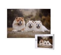 Jeu de Puzzle pour Adultes, Puzzles stimulants, Puzzles de 1000 pièces, Famille de Chow-Chows, Petits Chiots Tout Doux