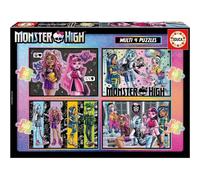Jeu de puzzle progressif Educa Monster High Multi 4 50-80-100-150 pièces, coffret 4 puzzles Multicolore