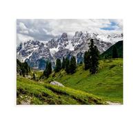 Jeu De Puzzles Classique, Puzzle 1000 Pièces pour Adultes Et Enfants，Hutte de Dürrenstein Devant Le Monte Cristallo，Bricolage Décor À La Maison Jouet Créatif（50x70cm）-AX82