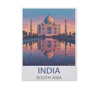 Jeu De Puzzles Classique, Puzzle 1000 Pièces pour Adultes Et Enfants,Inde, Asie du Sud,Bricolage Décor À La Maison Jouet Créatif(38x26cm)-DO93