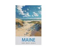 Jeu De Puzzles Classique, Puzzle 1000 Pièces pour Adultes Et Enfants,Plage de Sand, Acadia, Maine,Bricolage Décor À La Maison Jouet Créatif(75x50cm)-GB54
