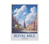 Jeu De Puzzles Classique, Puzzle 1000 Pièces pour Adultes Et Enfants，Royal Mile Écosse，Bricolage Décor À La Maison Jouet Créatif（50x70cm）-FJ14